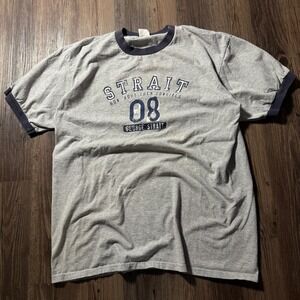 Vintage George Strait How Bout‎ Them Cowgirls 08 Gray Ringer T-Shirt XL